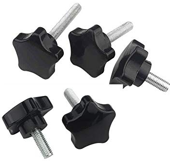 BOZONLI 5 Piezas M8×70mm Perilla de Estrella, Tornillos de Cabeza Moleteada, Perilla de Sujeción de Rosca Perilla de Mano de Plástico Forma de Estrella Tornillo en la Perilla