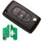 Heart Horse Guscio per Chiave compatibile con Peugeot 207 307 407 807, Pieghevole a 3 Tasti Ricambio Guscio Chiave Telecomando con 433Mhz ID46 Chip per Citroen C2 C3 C4 C5 Berlingo Picasso (CE0523)