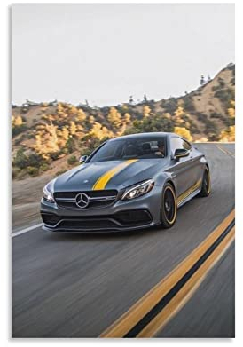 ZHUTOU Auto-Poster Mercedes Benz C63 Amg Leinwand-Kunst-Poster und Wandkunstdruck, modernes Familien-Schlafzimmer-Deko-Poster, 30 x 45 cm