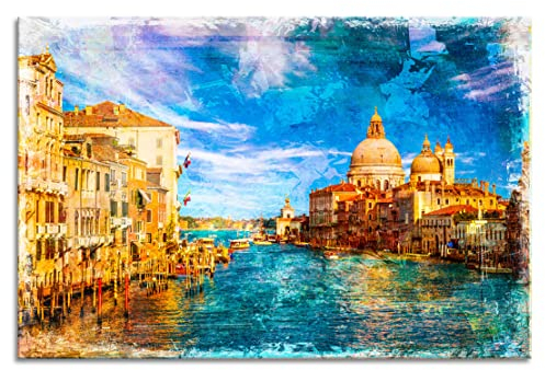 Kunstgestalten24 Leinwandbild Venedig Sky Wandbild Kunstdruck Raum- u. Wanddekoration Übergrößen