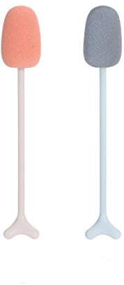 2 Pcs Sponge Bottle Cleaner Long Handle Brushes Cleaning Bottle Bruhshes Reusable Bottle Brushes for Bottle Glassware