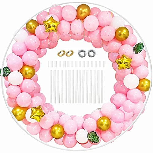 2.3M Ballonbogen-Kit,Rund Ballonsäulenständer,Tisch Luftballon Bogen Kit,Party Dekoration Ballonbogen,Ballon Girlanden Halter für Hochzeit Taufe,Geburtstagsfeier,Hochzeitstag,Party Dekoration