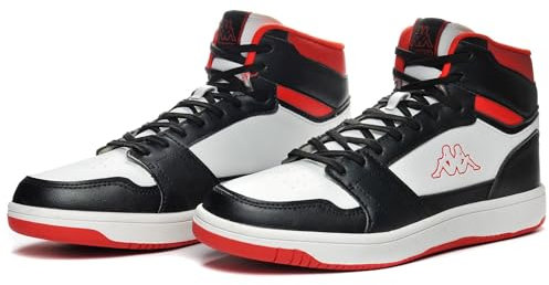 Kappa - Sneakers Alta, Uomo Donna, Bianco, Poliuretano, Fitness. Logo Basil MD, Taglia: 42