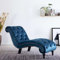 Gecheer Chaiselongue Blau Samt 145 x 52 x 77 cm