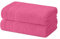 Degrees home - Set 2 Asciugamani Bidet, Asciugamani Bagno, Asciugamani Piccoli, 100% Cotone, 480 gr/m², Dimensioni 30 x 50 cm, Rosa