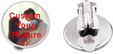 Ohrmanschetten-Ohrringe Für Frauen Ohne Piercing – Personalisierte Bild-Ohrclips-Ohrringe, Individuelle Foto-Ohrmanschetten-Wickelohrringe, Schmuck, Geschenke Zum Jahrestag, Geburtstag, Modische Oh