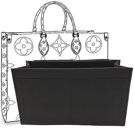 D.DUO Organizer per borsa con cerniera, inserto organizer per LV ONTHEGO (Nero, L)