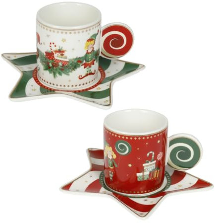 BRANDANI Tazzina caffè Elfomagia Set 2 Pezzi 80ml Porcellana