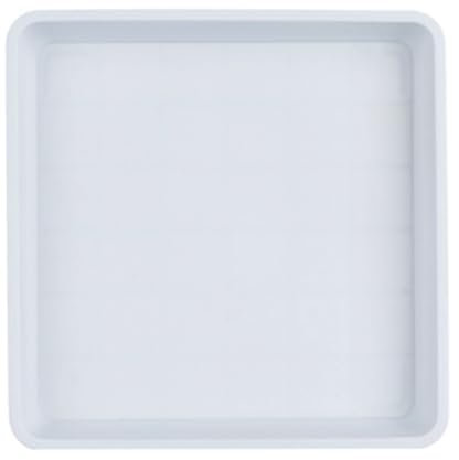 Confezione da 4 sottovasi quadrati in plastica, 15 mm, ornamenti da giardino per la casa, piattini quadrati in plastica, vassoi antigoccia extra large per fiori da interni ed esterni (bianco)