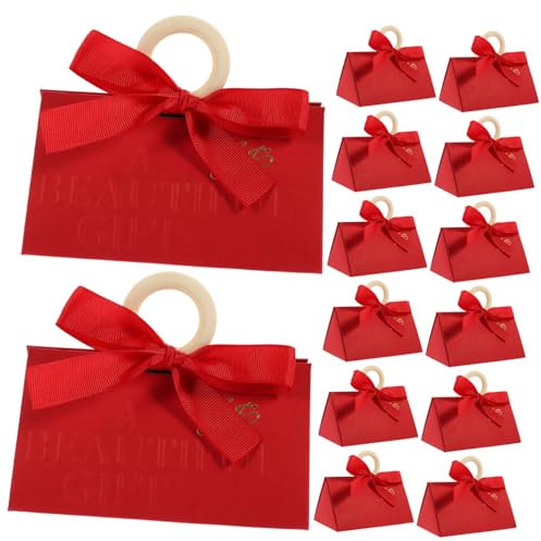 Mobestech 20st Dreiecks-hochzeits Schachtel Pralinenschachteln Zur Hochzeit Süßigkeitenschachteln Valentinstag Cupcake-boxen Boxen Präsentiert Geburtstag Stoff Braut Snackbox