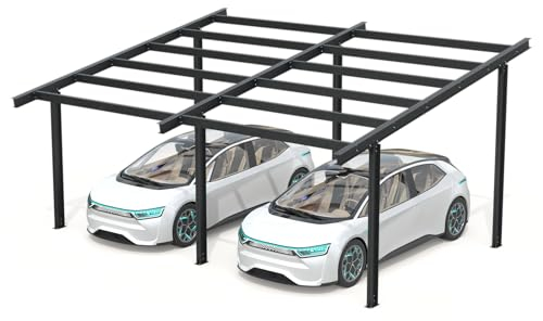 Abri de Voiture, Todome, Acier, Gris Anthracite, modèle 05 Structure Carport - (2 Places)