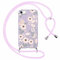 Foonary Funda con Cuerda para Apple iPhone 8/7/SE 2020/SE 2022 4,7, Carcasa Ultrafina Silicona Aesthetic Case con Ajustable Collar Correa de Cuello Cordón Antigolpes Cover para iPhone 8, Flor 8