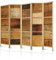 murando - Paravent Intérieur Japonais 225x172 cm - Séparateur de Pièce en Bois Naturel et Toile Imprimée - Cloison de Séparation pour Chambre - Paravent Oriental Portable et Pliable f-C-0244-bh-a