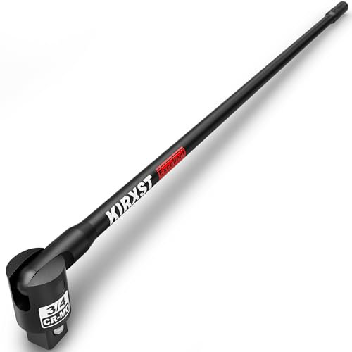 KIRXST Gelenkgriff 3/4 Zoll Drehgriff mit Länge 1040 mm, Ø 20 mm, Breaker Bar, Extra Belastbar für Stecknüsse, Robust & Bruchsicher Schwarz-mattiert