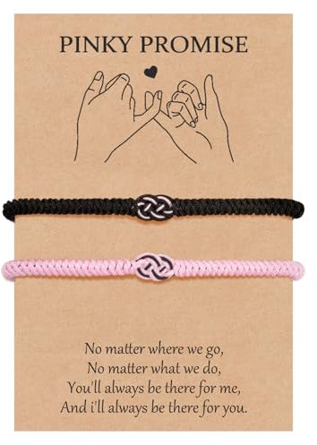 MANVEN Bracelet Couple Amoureux pour 2 Cadeau Couple Saint Valentin Anniversaire Cadeau pour Lui Elle Kabbalah Porte-bonheur Amulette Cadeau Femmes Hommes Amour Petit Ami Amie Fiançailles Noël
