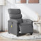Cozynest Relaxsessel mit Liegefunktion Vibrationsfunktion, Fernsehsessel für Wohnzimmer, Liegesessel TV Sessel Massagesessel Elektrisch Dunkelgrau Stoff