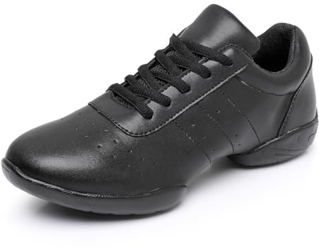 SWDZM Damen&Herren Cheerleading Training Jazz Tanzschuhe,Schwarz,38EU