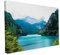Keilrahmen bedruckt, Wandbild auf Künstler Leinwand, matter Kunstdruck, Stabiler Holzrahmen mit kratzfestem 280g Canvas bespannt, Motive zum Thema Natur (60x40cm - Bergsee)