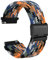 WOCCI 19mm Gewebtes Nylon Uhrenarmband für Damen und Herren, Schnellverschluss, Verstellbare Schwarze Schnalle (Camo)
