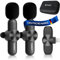 Creatorz® Kabelloses Lavalier Mikrofon für iPhone iPad - Plug & Play Handy Mikrofon Rauschunterdrückung – Ansteckmikrofon für YouTube, TikTok, Meeting, Video 【Verbesserte Version】