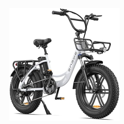 Fafrees 20 Zoll E-Bike für Herren, Elektrofahrräder bis zu 150KM mit 48V 13AH Akku, 25Km/h Elektrofahrrad, ENGWE L20 (Weiß)