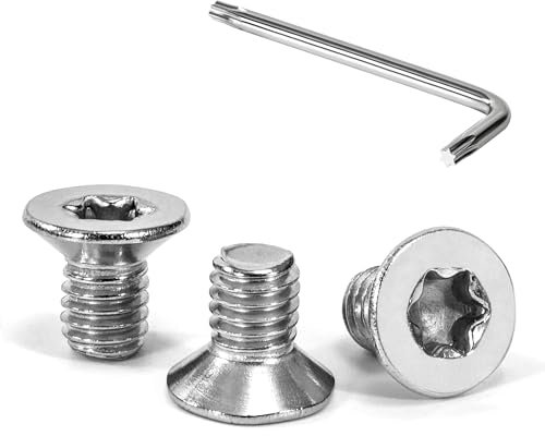 Tunejoy Viti a Testa Svasata M6 x 10 mm Vite Torx Bullone a Macchina in Acciaio Inox A2 V2A Viti a Testa Piatta con Chiavi a T30 Filettatura Completa 30 pezzi