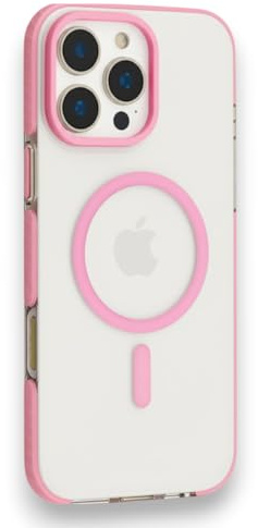 PRO-TECT Transparent Phone Case for iPhone 16, Magnetic Anti Yellowing Clear Phone Cover, Anti Fingerprint Shockproof Cover, Magsafe Compatible (Pink, iPhone 16 Pro Max)