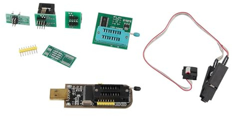 Hochgeschwindigkeits-CH341A-USB-Programmiereradapter mit SOP8-Testclip und 1,8 V SOP8-to-DIP8-Konvertermodul für Flash-Anwendungen mit 24/25 Serie