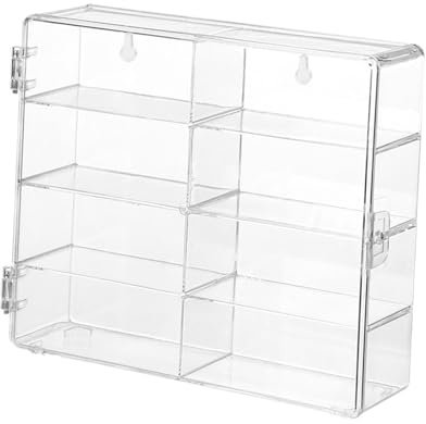 Sharplace Vitrine für Spielzeugautos im Maßstab 1:64, Schutzhülle mit 8 Fächern, zum Aufhängen oder Aufstellen, transparent, mit Staubschutz, zur Aufbewahrung.