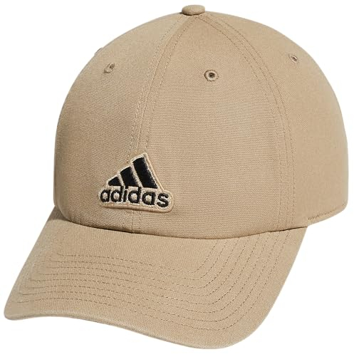 adidas Men's Ultimate Relaxed Adjustable Cotton Cap, Washed Khaki/Black, One Size