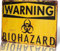 yunuo - Panneau en métal « Warning Biohazard » pour décoration d'Halloween ou d'horreur zombie Man Cave - Décoration murale