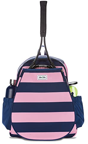 Ame & Lulu Game On Tennis-Rucksack – enthält gepolsterte und verstellbare Träger – zwei Außentaschen für Wasserflaschen – sprudelnd – 1 Stück