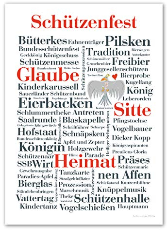 Poster Schützenfest Wörter DIN A4