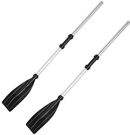 SOULONG Pagaie pour Kayak, Lot de 2 Paddle en Alliage d'aluminium pour Kayak de Surf, Paddle de Kayak Adulte, Noir, 126 cm