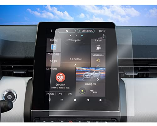 [2 Stück] SKTU Navigation Schutzfolie kompatibel mit Renault Clio mk5 / Captur 2 / Arkana/Zoe GPS Navigation PET Schutzfolie Transparente Displayschutzfolie 9,3 Zoll
