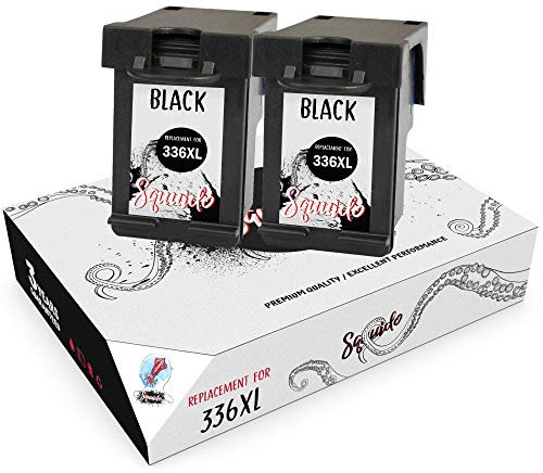 Squuido 2 Remanufactured Tintenpatronen 336 Schwarz kompatibel mit HP PSC 1315 1510 Photosmart C3180 C4180 OfficeJet 6310 DeskJet 5440 | Hohe Kapazität