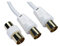 CableStop® - Cavo coassiale per antenna TV digitale RF da 1 m - 20 m, cavo coassiale per antenna televisiva, 50 cm, colore: Bianco