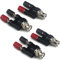 Aoowei BNC Stecker auf Dual 4mm Bananenbuchse Binding Post Koaxial-Adapter für Oszilloskop-Kabel aus 4 Stücke