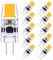 WYAANCCW G4 LED Lamps, G4 12V Warmweiß 2W LED Lightbulbs Dimmbar,Replaces 15W Halogen Bulbs,12V-24V AC DC G4 Led Stiftsocked,G4 LED Bulbs,10er Pack
