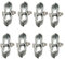 Chain Link Fence Panel Clamps - Dog Kennel Clamps: for 1-5/8 Chain Link Fence Pipe Panel Frames. for Dog kennels/Dog Runs, or Temporary Chain Link Fence. Saddle Clamps (8 Set)