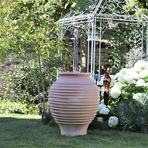 Palatina Werkstatt Terracotta Amphore Groß Agave 70cm - In 100% Handarbeit gefertigtes Unikat - Der ideale winterfeste Pflanzkübel für den Garten- & Innenbereich
