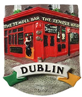 Dublin Ireland 3D Fridge Magnet Souvenir Gift,Resin Handmade Dublin Refrigerator Magnet Home & Kitchen Decoration Collection