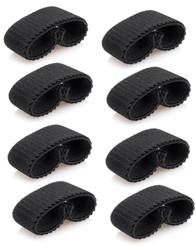 HsentimenH 8 Stück Elastische Gürtelhalter für Dienstgürtel, Elastische Gürtelschlaufen Rucksackgurt Halter Gürtel bleiben Schleifen Taktische Gürtelhalter Halter Band für 3,5cm-4cm Gürtel Riemen