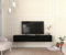 Newport Tv Stand 180 Cm, Wall Mounted Tv Unit with Cabinet, Floating Media Stand with 3 Closed Storage Shelves, Entertainment Unit for Living Room, Bedroom and Dining Room (Sencron Black)