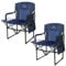 ROCK CLOUD Folding Director's Chair Comfortable Camping Chair with Cup Holder Side Table and Storage Pocket Set of 2 Compact Foldable Portable for Camp Lawn Hiking Fishing BBQ Sports
