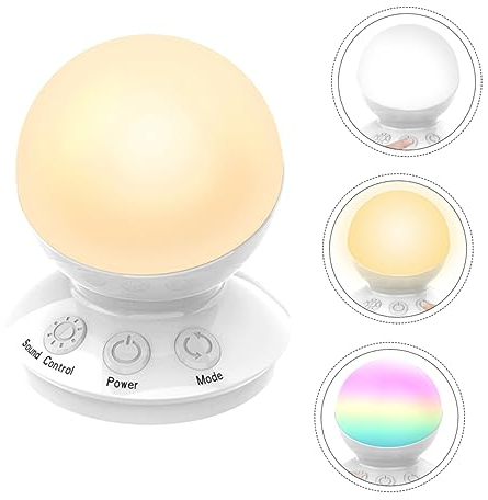 Gadpiparty Voice Controlled Led Nachttischlampe Rgb Farbwandel Tischleuchte Kugelform Kabellos Dimmbar Langlebig Vielseitig Für Lesen Babyschlaf Powerbank