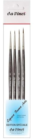 da Vinci Colinéo Série 5522 Pinceau Vegan Imitation martre Kolinsky N° 5/0, 3/0, 0, 1