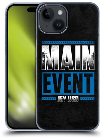 Head Case Designs Offizielle WWE Hauptereignis Jey USO Harte Rueckseiten Handyhülle Hülle Huelle kompatibel mit Apple iPhone 15