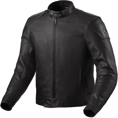 REV'IT! Revit Morgan Motorrad Lederjacke Motorrad Textiljacke, schwarz, 56