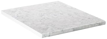 Vicco Küchenarbeitsplatte R-Line, Küchen Arbeitsplatten, Marmor Weiß, 50 cm